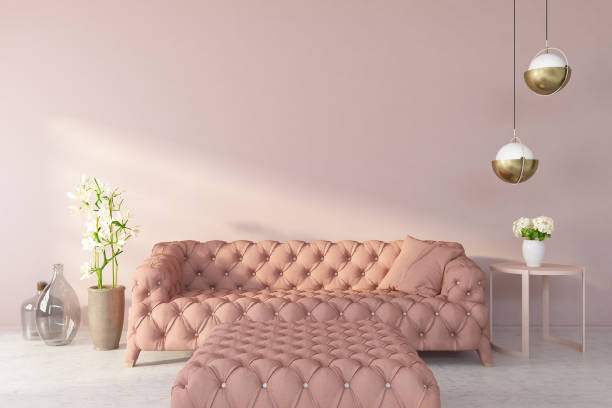 تصویر 2 از مبل راحتی صورتی چرک رنگ خاص سبک متفاوت در دکور خانه